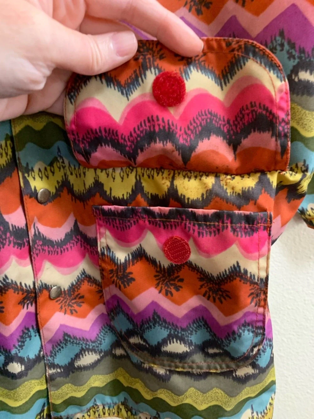 OILILY Rainbow Peacock Hooded Raincoat Size 4 Years (104 CM) Spring Puddles